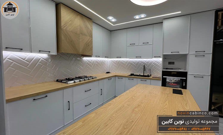 کابینت نئوکلاسیک دو رنگ