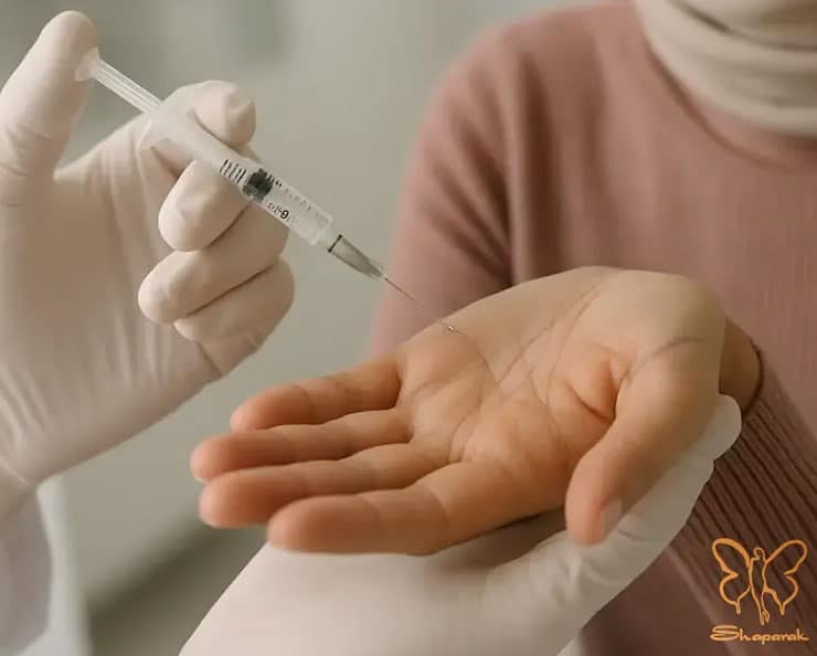 تزریق بوتاکس کف دست