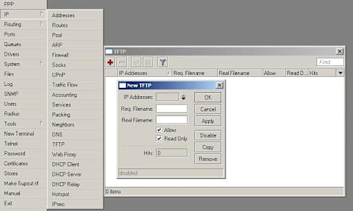 چگونگی راهاندازی TFTP سرور در میکروتیک