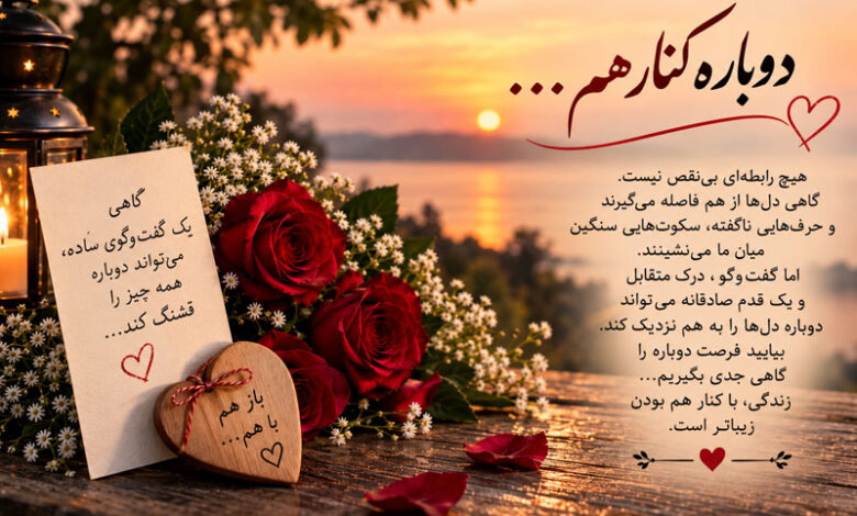 پیام آشتی: متن عاشقانه برای آشتی با همسر، عشق، دوست و رفیق